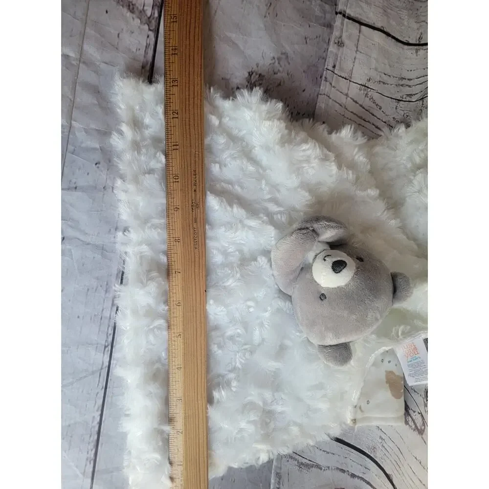 Carter's Just One You Gray Bear Clouds Security Blanket White Lovey Hugging